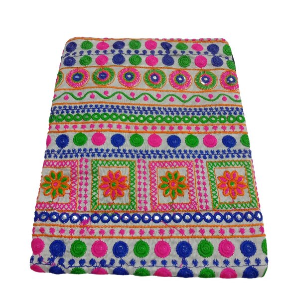 New Embroidered Ethnic Handmade Indian Kutchi Cross Body Bag Colorful - Picture 2 of 6